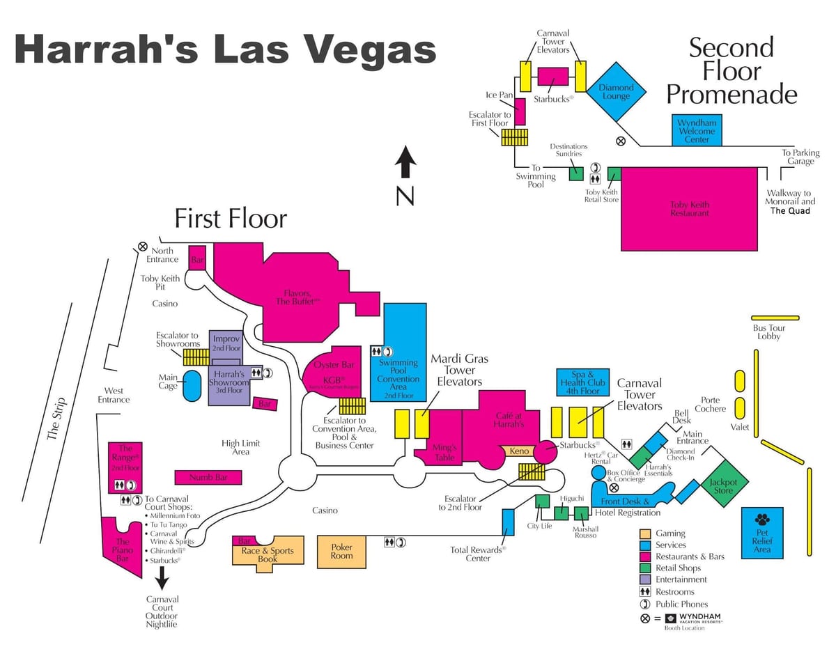 kartta Harrah ' s Las Vegas