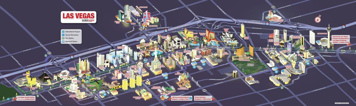 Las Vegas strip casino kartta