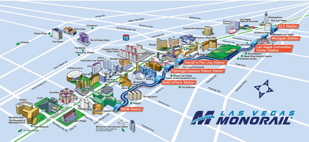 monorail-las Vegas kartta