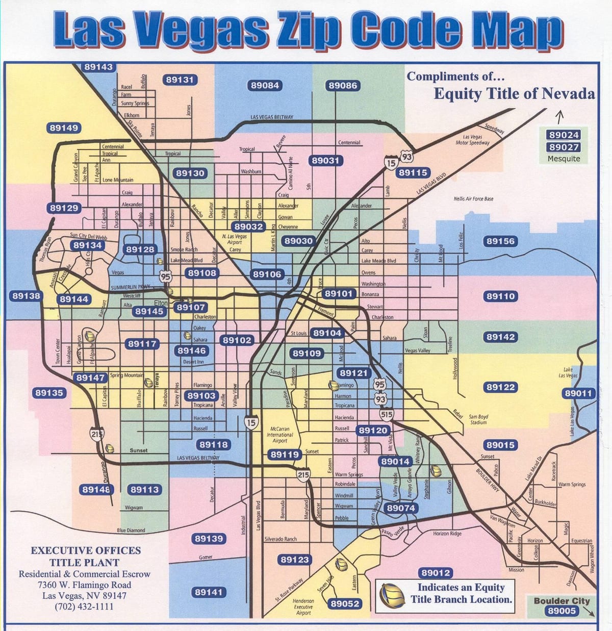 zip-koodi kartta Las Vegas